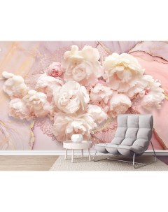 Фотообои с цветами Пионы в розовых оттенках 400х270 см Dekor vinil