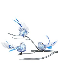 Елочная игрушка птичка айри MC40011 16 см голубой 1 шт Goodwill