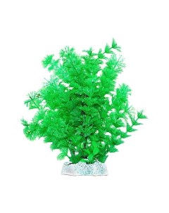 Растение для аквариума искусственное Амбулия кустовое зеленый пластик 20 см Уют