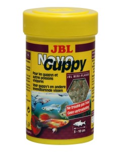 Корм для гуппи и других живородящих рыб NovoGuppy хлопья 250 мл Jbl