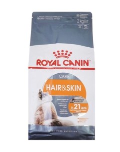 Сухой корм для кошек Hair and Skin care для кожи и шерсти 2 кг Royal canin