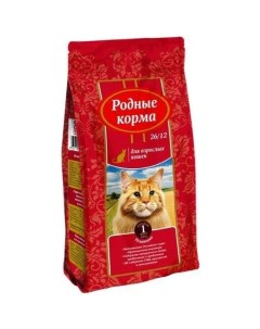 Сухой корм для кошек 1 русский фунт с телятиной 3 шт по 409 г Родные корма