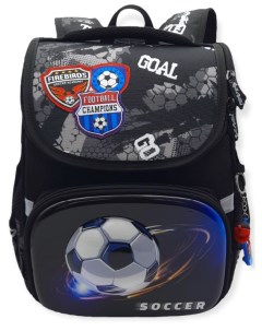 Рюкзак школьный для мальчиков Футбольный мяч черный 398 Brothers
