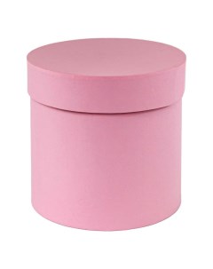Коробка подарочная 18 x 18 см Декор круглая розовая Азалия