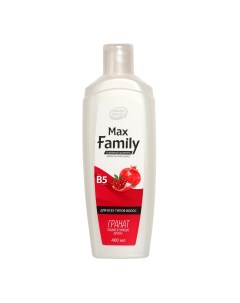 Семейный шампунь maxfamily для всех типов волос гранат 400 мл Max family