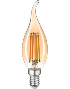 Лампа светодиодная TH B2118 филаментная свеча 7W 695Lm E14 2400K gold Thomson