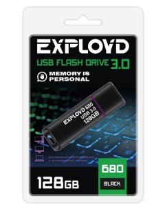 Накопитель USB 3 0 128GB EX 128GB 680 Black 680 чёрный Exployd
