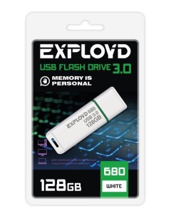 Накопитель USB 3 0 128GB EX 128GB 680 White 680 белый Exployd