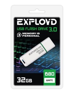 Накопитель USB 3 0 32GB EX 32GB 680 White 680 белый Exployd