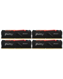 Модуль памяти Fury Beast RGB DDR4 3600MHz PC28800 CL18 DIMM 64Gb Kit 4x16Gb KF436C18BBAK4 64 Kingston