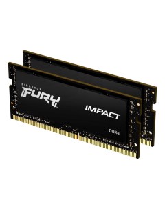 Модуль памяти Fury Impact DDR4 SO DIMM 2666Mhz PC21300 CL16 64Gb Kit 2x32Gb KF426S16IBK2 64 Kingston