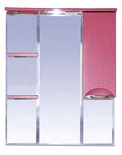 Зеркало шкаф Жасмин 85 правый розовый Misty