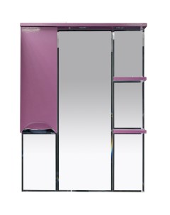 Зеркало шкаф Жасмин 75 левый розовый с подсветкой Misty