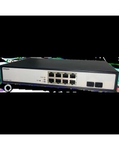 Коммутатор PWS 2S08G 120RM управляемый кол во портов 8x1 Гбит с кол во SFP uplink SFP 2x1 Гбит с PoE Powertone