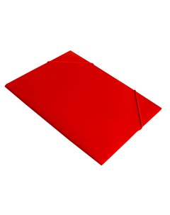 Папка на резинке пластик 15 красный PRB04RED Buro