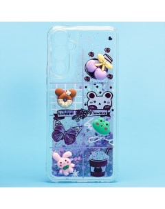 Чехол Tecno Pova 4 LG7n силиконовый 3D игрушки фиолетовый Promise mobile