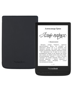 Электронная книга 628 Touch Lux 5 Black 8 ГБ с обложкой Black Bands 57786 Pocketbook