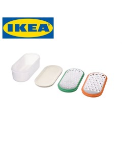 Терка с емкостью набор из 4 шт разные цвета UPPFYLLD Ikea