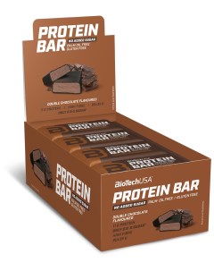 Протеиновый батончик Protein Bar 20 35 г двойной шоколад Biotechusa