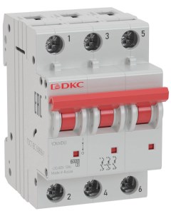 Выключатель автоматический модульный 3п D 10А 10кА YON MD63 MD63 3D10 10 Dkc