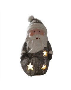 Сувенирная фигурка Дед Мороз с сердечком керамика свет 8 3х7 5х16 5 см Кнр