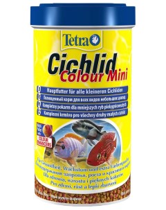Корм для аквариумных рыбок Cichlid Colour Mini Pellets шарики 500 мл Tetra