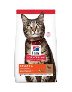 Корм для кошек Hill s Science Plan Adult 1 6 для взрослых кошек с ягненком 300 г Hill`s