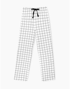 Молочные пижамные брюки в клетку Gloria jeans
