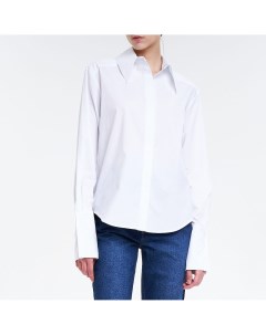 Белая блузка с высокими манжетами Toptop