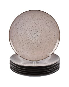 Тарелка обеденная керамика 6 шт 27 см круглая Глэнс HMN230212A D P Daniks