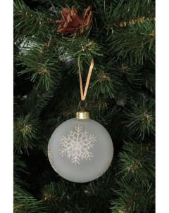 Стеклянный елочный шар Gold Snowflake Coincasa