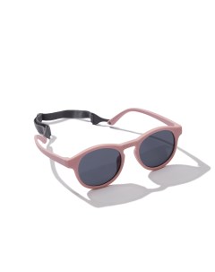 Очки солнцезащитные UV400 с защитой от ультрафиолета с ремешком розовые Happy baby