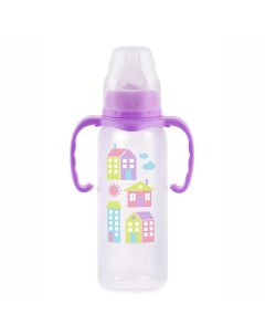 Бутылочка с ручками 240 мл фиолетовый 6м Пома
