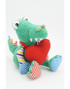 Мягкая игрушка Крокодил Роб 20 см зеленый бежевый красный Unaky soft toy
