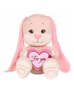 Мягкая игрушка Зайка с розовым сердцем 25 см Jack&lin