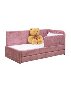 Кровать диван детская Непоседа 2а спальных места правый угол розовый 160х80 см М-стиль