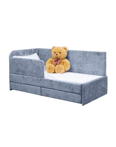 Кровать диван детская Непоседа 2а спальных места левый угол голубая 200х90 см М-стиль