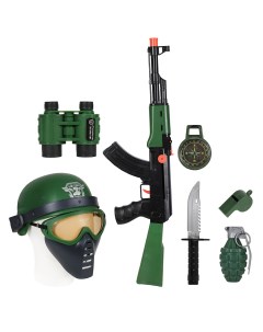 Набор оружия Военного Набор защитника с каской M017A Oubaoloon