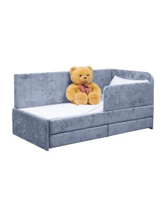 Кровать диван детская Непоседа 2а спальных места правый угол голубая 200х90 см М-стиль