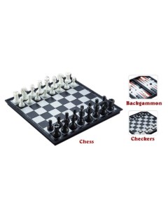 Настольная игра 3в1 шахматы шашки нарды магнит игр поле 25х25см кор Наша игрушка