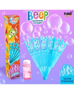 Мыльные пузыри Веер голубой Funny toys