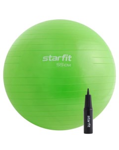 GB 109 55 СМ 900 Г Фитбол антивзрыв с ручным насосом Зеленый Starfit