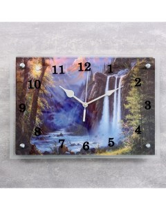 Часы настенные серия Природа Большой водопад 25х35 см микс Сюжет
