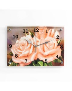 Часы настенные серия Цветы Розы 25х35см Сюжет