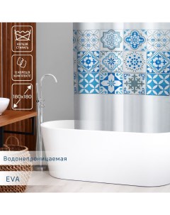 Штора для ванной комнаты Луиза 180x180 см EVA Доляна
