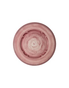 Тарелка обеденная Augusta розовая керамика 27 см MC F566200328D1531 Matceramica