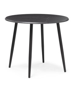 Деревянный стол Абилин 90х76 мрамор черный черный матовый Мебельные решения