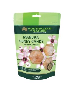 Карамель леденцы с медом Манука и эвкалиптом 95 г Australian by nature