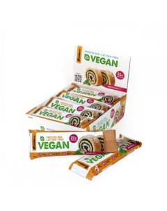Протеиновый батончик для веганов Vegan protein bar Датский рулет 12 штук Bombbar