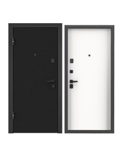 Дверь входная Torex для квартиры металлическая Terminal C 950х2050 левый черный белый Torex стальные двери